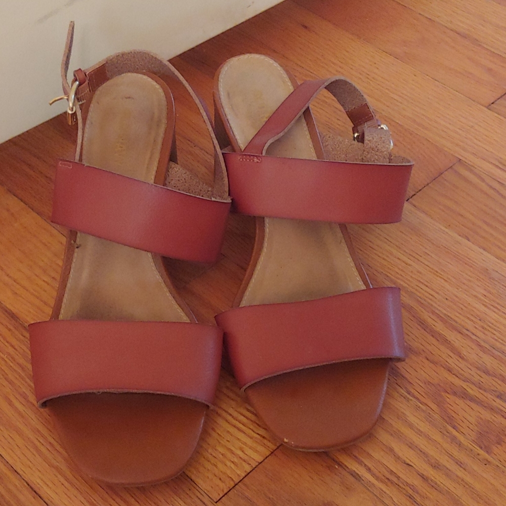 Old Navy Cognac Heeled Strapped Sandals